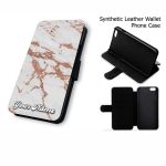 White and Rose Gold Marble - Flip Case