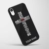 Words in a Crucifix - Hard Skin Phone Case
